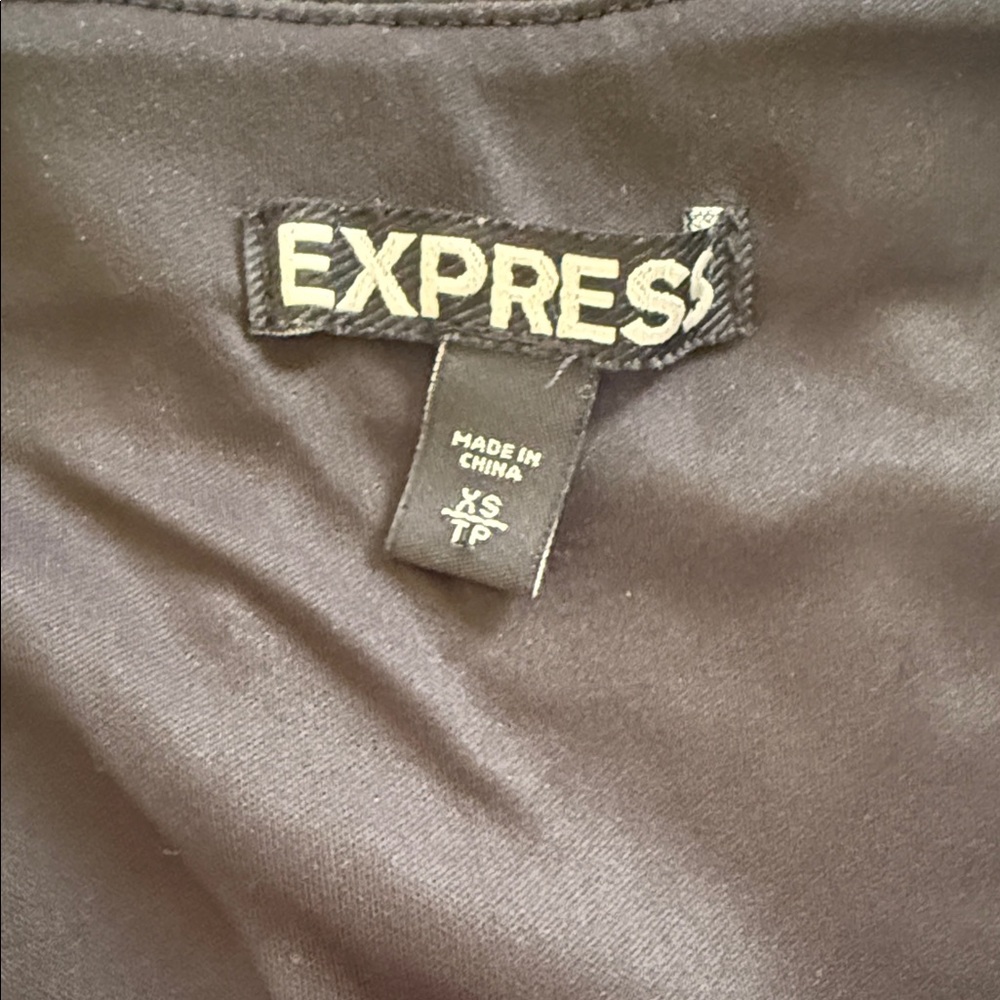 Express Sequin Geometric Mini Skirt Black Silver Size XS Maximalism - Picture 3 of 5
